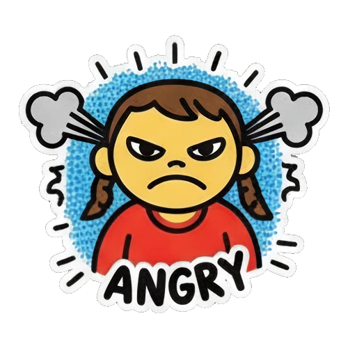 Sticker 4 from AI Sticker Pack, designed for expressive chats, social replies, and everyday reactions.