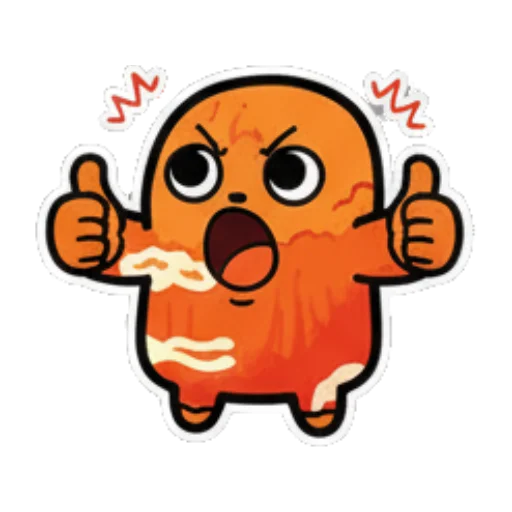 惊讶张嘴瞪大眼睛 Orange Blob Expressive Stickers sticker for expressive chats and social replies.