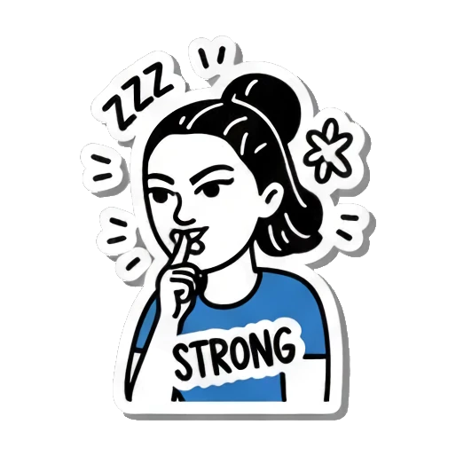 女孩疲惫DEAD Pop Art Girl Expressions sticker for expressive chats and social replies.