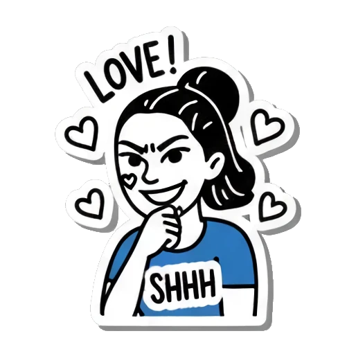 女孩展示力量 Pop Art Girl Expressions sticker for expressive chats and social replies.