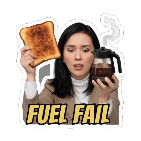 强颜欢笑的竖大拇指 Grumpy Workaholic Life sticker for expressive chats and social replies.
