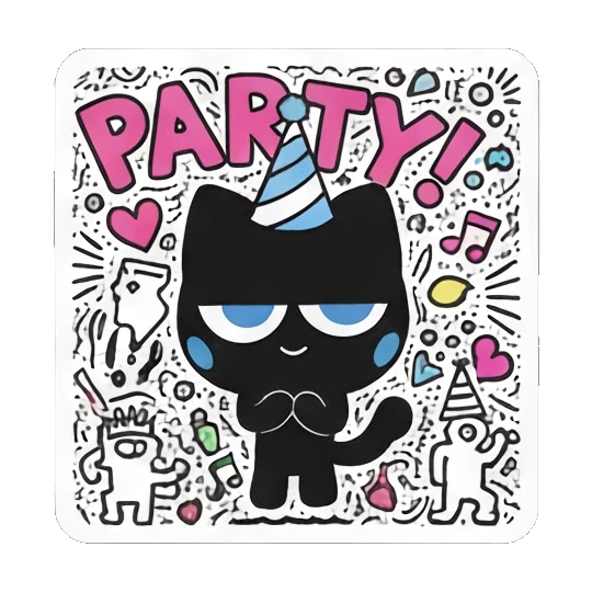 猫咪亲吻Muah Doodle Cat Expressions sticker for expressive chats and social replies.