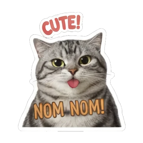 猫咪满足微笑 Grumpy Tabby Daily sticker for expressive chats and social replies.
