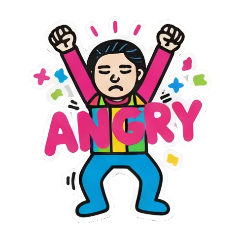Sticker 3 from AI Sticker Pack, designed for expressive chats, social replies, and everyday reactions.