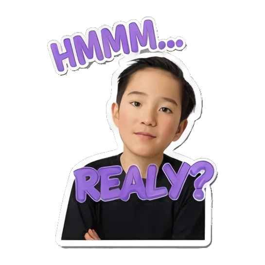 疑惑询问表情 Dynamic Boy Expressions sticker for expressive chats and social replies.