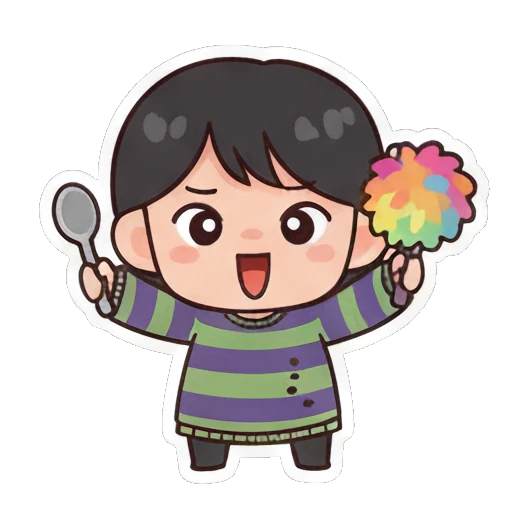 双手合十祈祷 Chibi Girl's Daily Moods sticker for expressive chats and social replies.