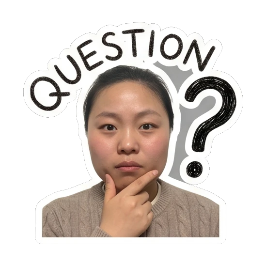 托腮思考的表情 Daily Life of a Cheerful Girl sticker for expressive chats and social replies.