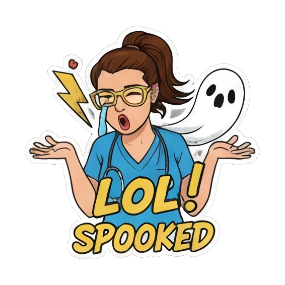 护士思考HMM...点赞 Nurse Life Vibes sticker for expressive chats and social replies.