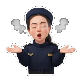 生气叉腰 Uniformed Girl's Daily Moods sticker for expressive chats and social replies.