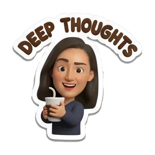 举起双手欢呼的胜利感 Coffee Addict Girl sticker for expressive chats and social replies.