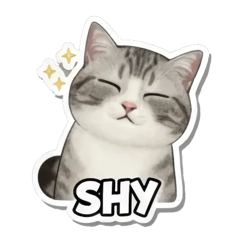 Cat with an idea lightbulb (IDEA!). Cute Cat Expressions sticker for expressive chats and social replies.