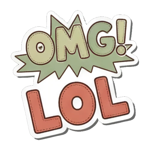 惊讶女孩喊OMG! LOL Vibrant Girl's Daily sticker for expressive chats and social replies.