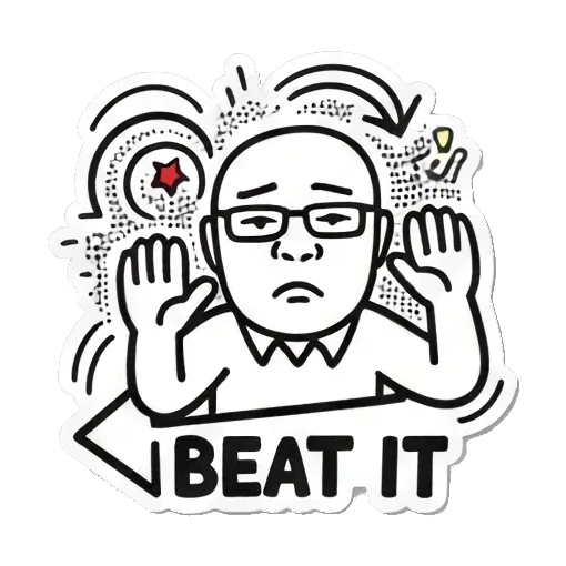 Sticker 16 from Keith Haring Style Office Guy, designed for expressive chats, social replies, and everyday reactions.