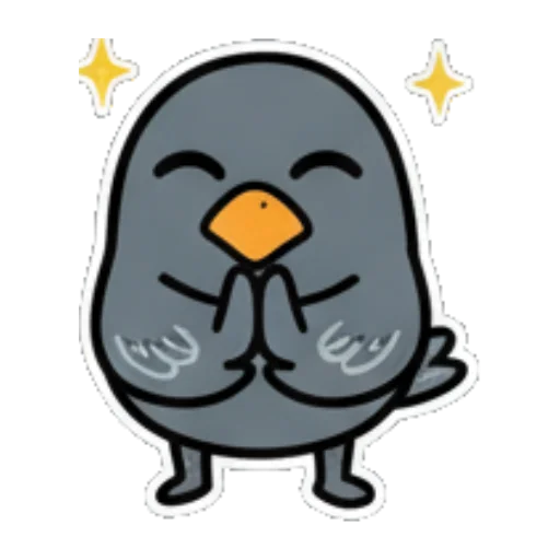 双手合十感谢小鸟 Cute Bird Daily Stickers sticker for expressive chats and social replies.