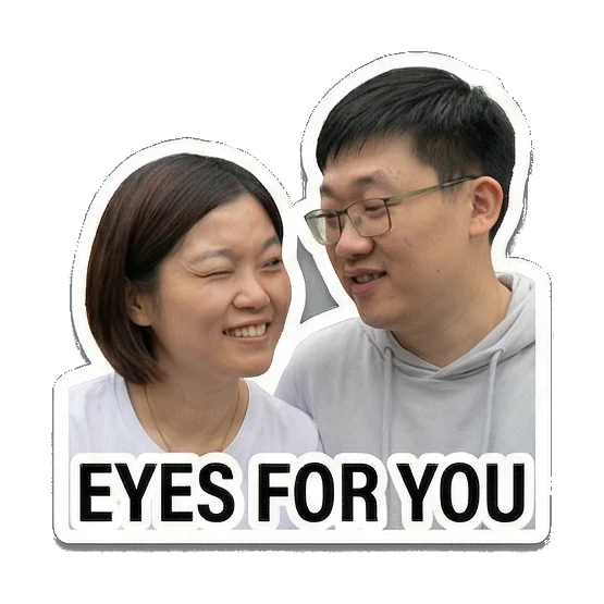 man giving flowers Sweet Couple Moments sticker for expressive chats and social replies.