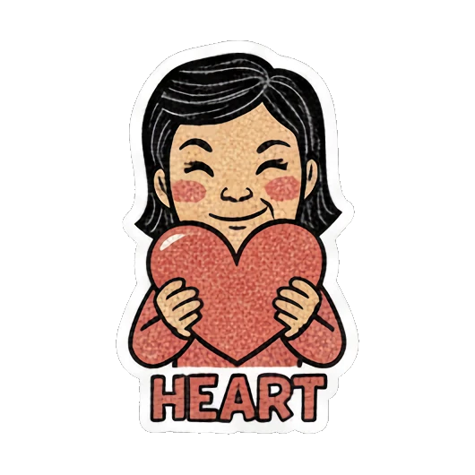 妈妈双手捧心 Cheerful Mom Daily Life sticker for expressive chats and social replies.