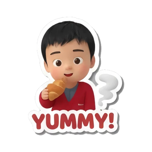 boy feeling tired Little Traveler Explorer sticker for expressive chats and social replies.