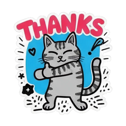 猫咪开怀大笑 Colorful Keith Haring Cat sticker for expressive chats and social replies.