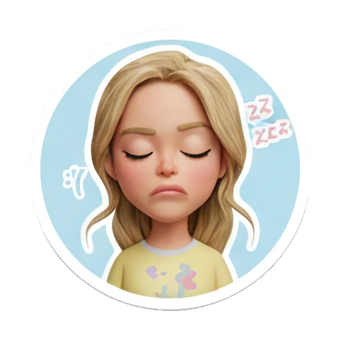 自信满满姿态 Blonde Girl Daily Vibes sticker for expressive chats and social replies.