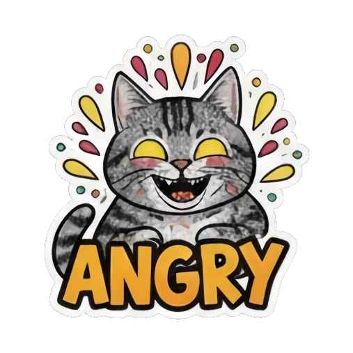 流泪大哭的猫咪 Sugar Skull Tabby sticker for expressive chats and social replies.