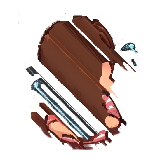 Girl laughing heartily with tears of joy Cheerful Brown-Haired Girl sticker for expressive chats and social replies.