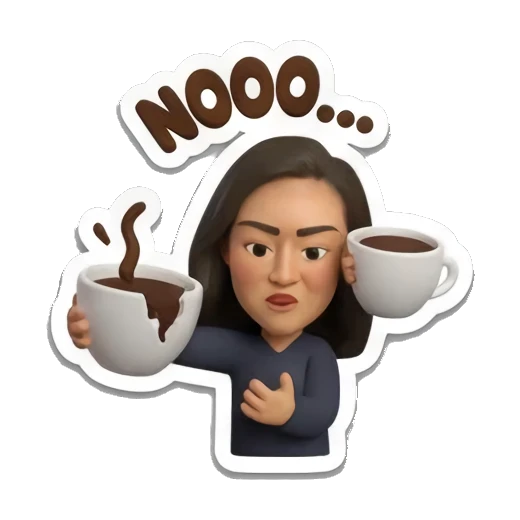 享受阳光咖啡的惬意 Coffee Addict Girl sticker for expressive chats and social replies.