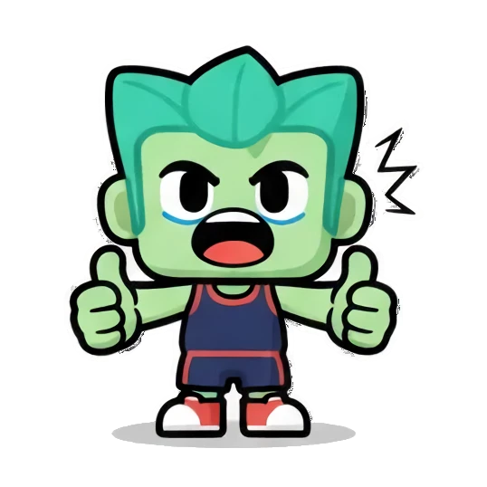 双手交叉不高兴 Chibi Green Boy Expressive Stickers sticker for expressive chats and social replies.