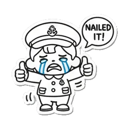 水手哭泣难过 Sailor's Expressive Adventures sticker for expressive chats and social replies.