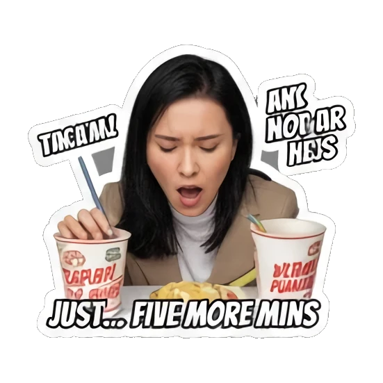 头脑混乱的抓头动作 Grumpy Workaholic Life sticker for expressive chats and social replies.