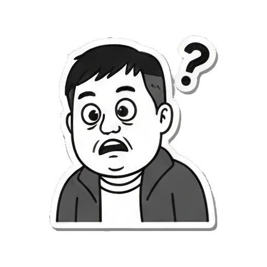 困惑疑问配问号 Everyday Man Moods sticker for expressive chats and social replies.