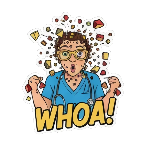 女医护人员的日常情绪 Nurse Life Vibes sticker for expressive chats and social replies.