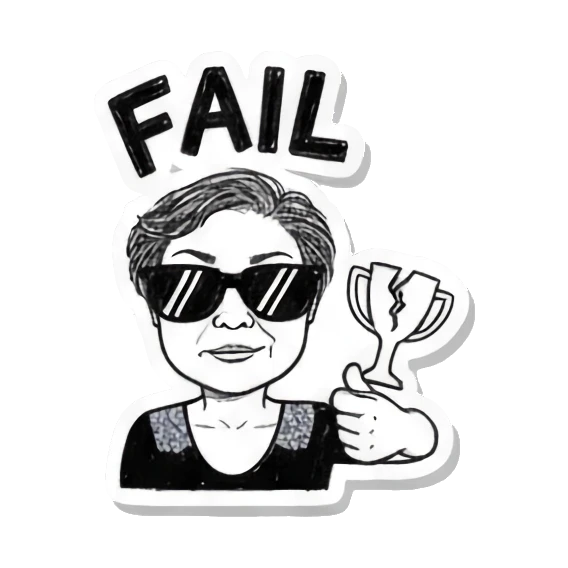 中老年人失败FAIL Auntie's Daily Moods sticker for expressive chats and social replies.