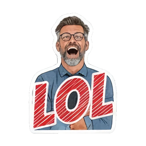 中年男性表情包 Mr. Expressive: Daily Reactions sticker for expressive chats and social replies.