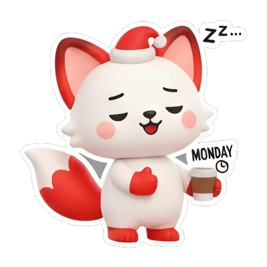 吃披萨的红狐狸 Red Fox Moods sticker for expressive chats and social replies.