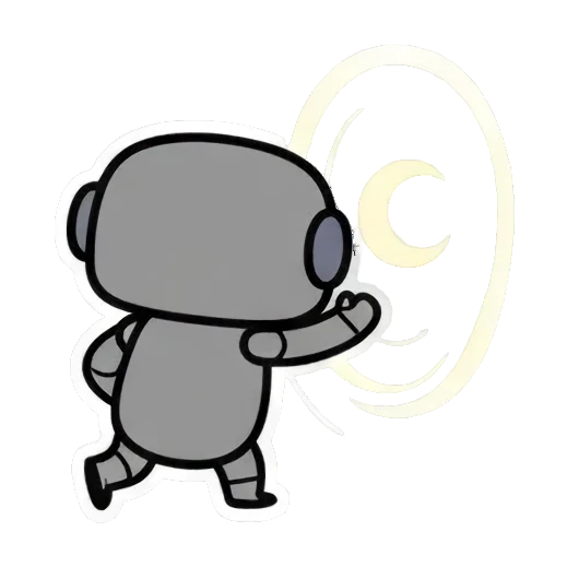 双手抱胸思考中 Cute Robot Daily Expressions sticker for expressive chats and social replies.
