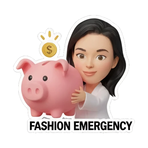 girl saving money in piggy bank Rich Girl Lifestyle sticker for expressive chats and social replies.
