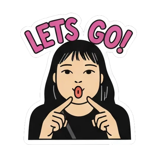 准备出发女孩 Girl's Daily Moods sticker for expressive chats and social replies.