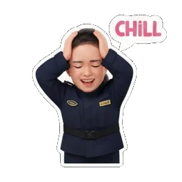 欢呼YAY Uniformed Girl's Daily Moods sticker for expressive chats and social replies.