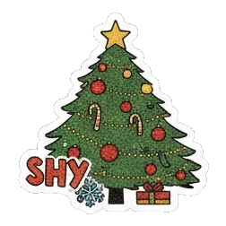 害羞躲在树后 Vintage Tabby Cat Moods sticker for expressive chats and social replies.