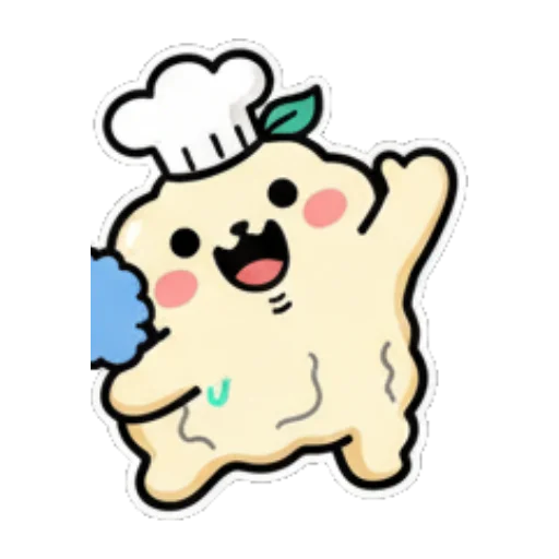 可爱厨师团子挥手打招呼 Cute Chef Dumpling Stickers sticker for expressive chats and social replies.