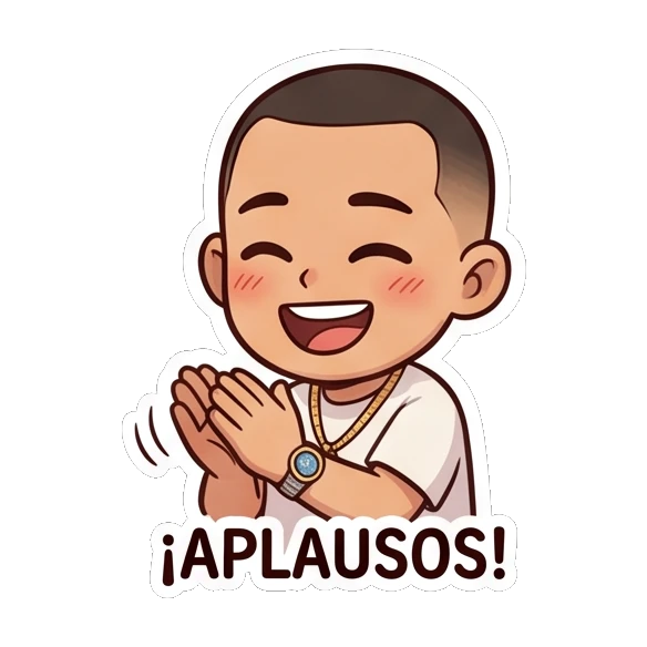 Man clapping hands with a cheerful expression Cool Urban Guy Daily sticker for expressive chats and social replies.