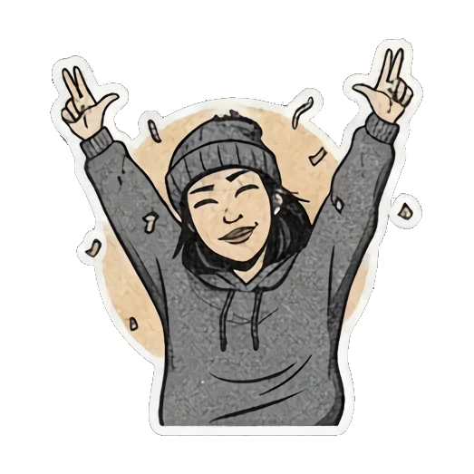 无奈表情UGH AGAIN Streetwear Girl Vibes sticker for expressive chats and social replies.