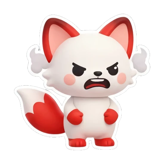 戴着墨镜耍酷的红狐狸 Red Fox Moods sticker for expressive chats and social replies.