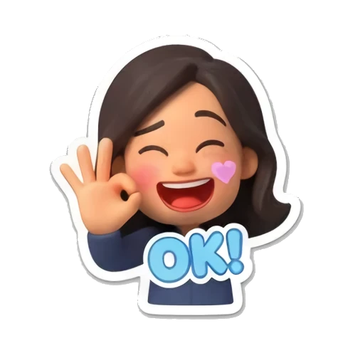 职场女性比OK手势 Office Lady Daily Life sticker for expressive chats and social replies.