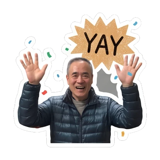 Dad laughing out loud Cheerful Dad Daily Life sticker for expressive chats and social replies.