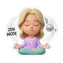 吹派对喇叭的女孩 Blonde Girl Daily Vibes sticker for expressive chats and social replies.