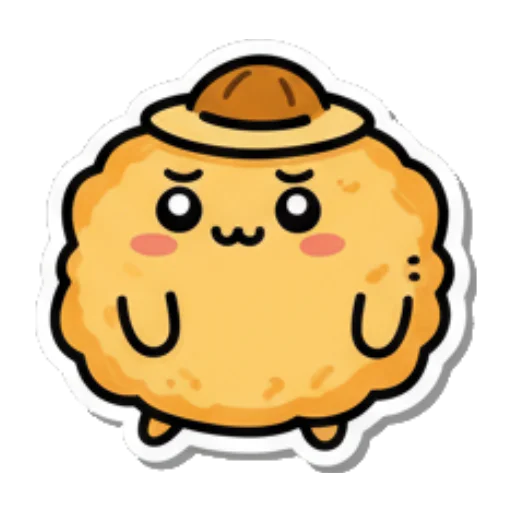 眼睛眯成缝羞涩可爱 Cute Rice Ball Emotions sticker for expressive chats and social replies.