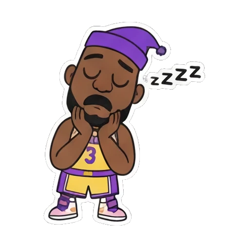困倦打瞌睡 LeBron's Cartoon Expressions sticker for expressive chats and social replies.