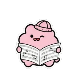 举起奖杯庆祝胜利 Pinky Music Jam sticker for expressive chats and social replies.