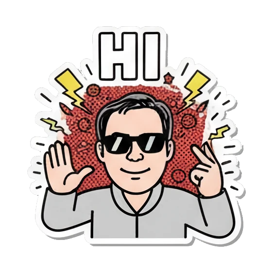 Man looking shocked Basketball Pop Art Guy sticker for expressive chats and social replies.